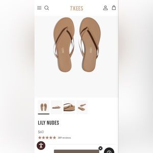 TKEES Tan Leather Flip Flops